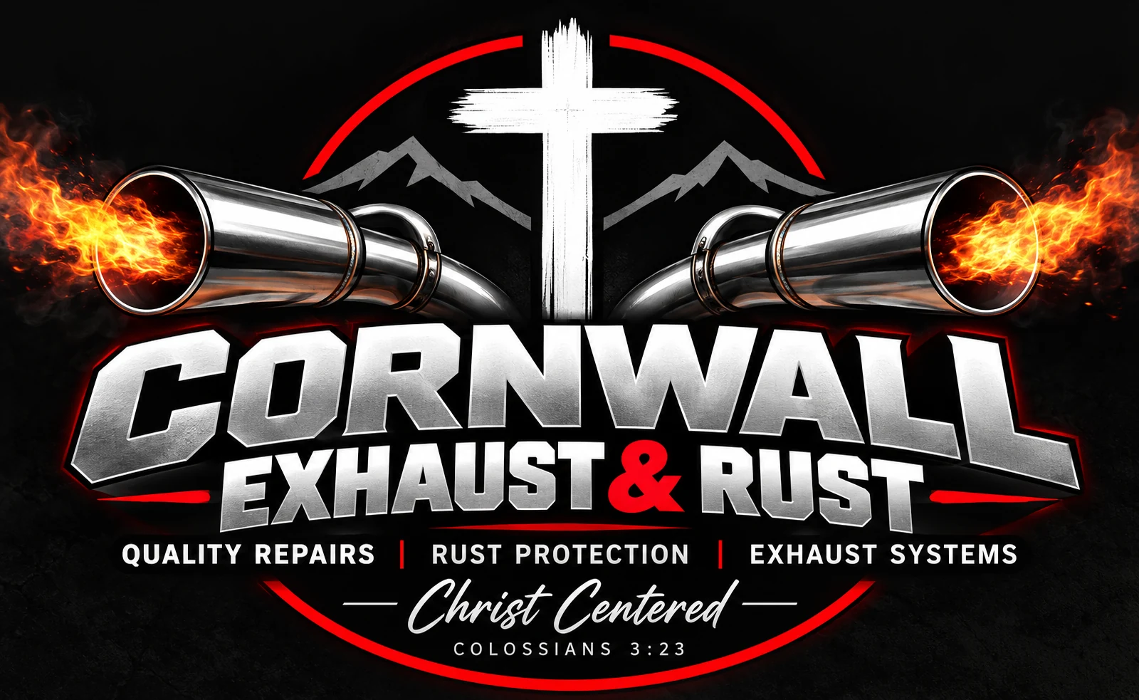Cornwall Exhaust and Rust logo